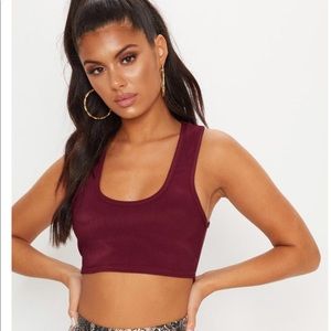 Burgundy crop top
